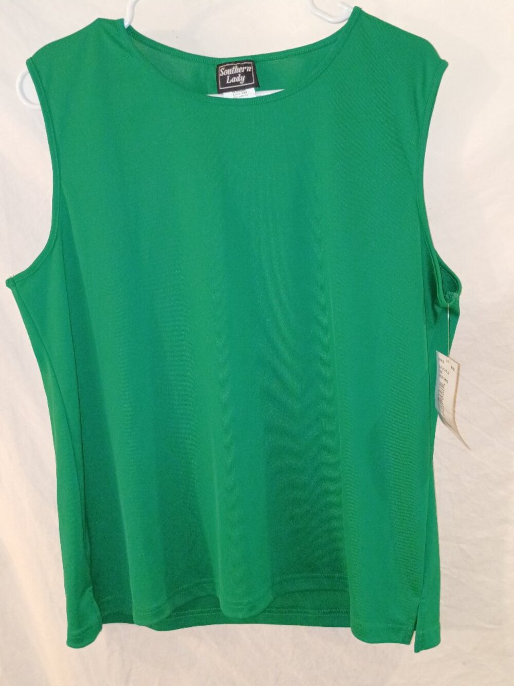 NWT! Women's Lg Southern Lady Green Sleeveless Knit Top